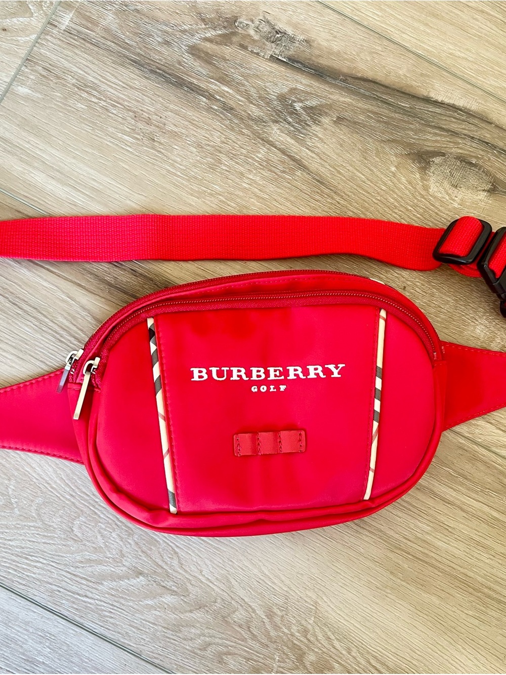BURBERRY Golf Red Waist Bag / Bumbag / Crossbody NWOT